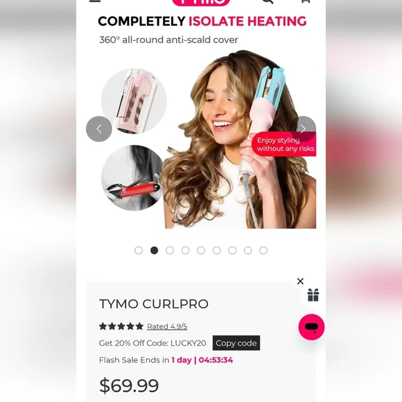 TYMO CurlPro Hair Styling Tool - Pink - Picture 2 of 12